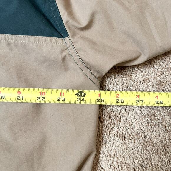 Vtg 90s Lee Mens Anorak Windbreaker Jacket Tan Green Gorpcore Outdoor Cabincore - Picture 10 of 12